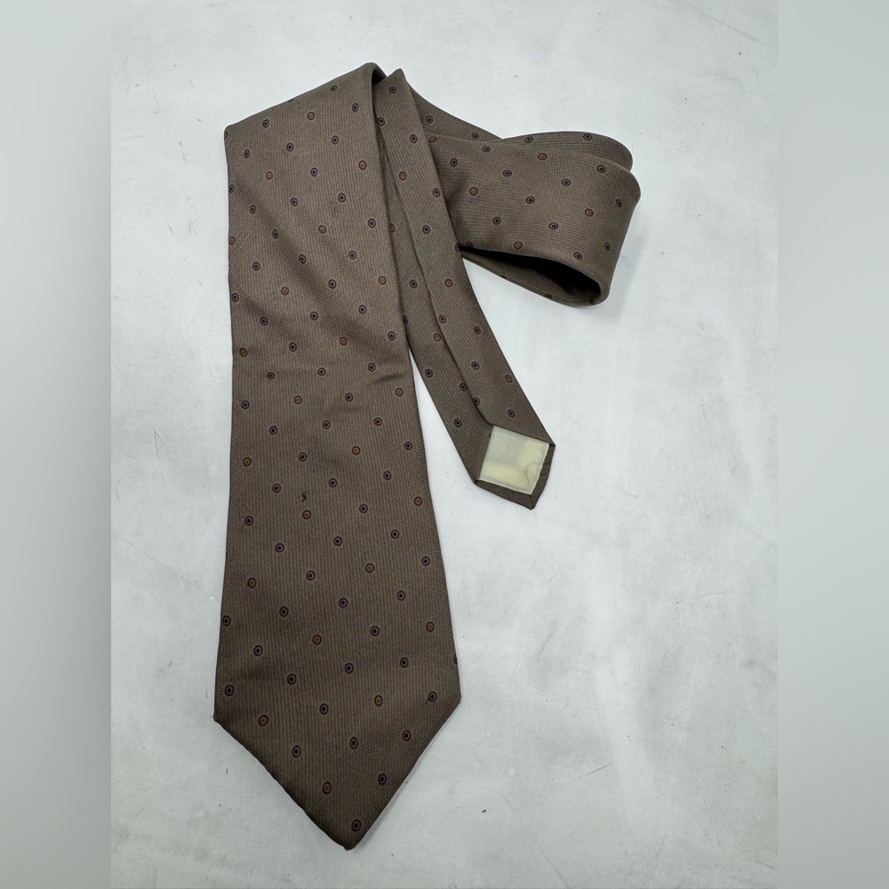 Yves Saint Laurent Brown with red and blue Pattern Tie